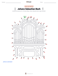 Vista previa de la hoja de trabajo imprimible de Johann Sebastian Bach