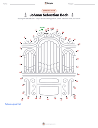 Prabaca lembar kerja cetak Johann Sebastian Bach