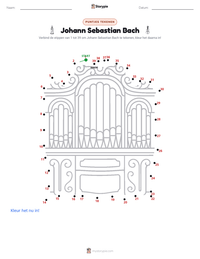 Johann Sebastian Bach afdrukbare werkblad voorbeeld