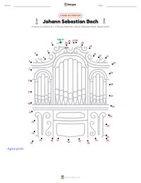 Prévia da folha de atividades imprimível Johann Sebastian Bach