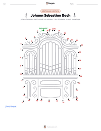 Johann Sebastian Bach yazdırılabilir çalışma sayfası önizlemesi