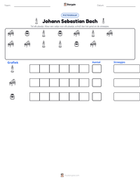 Johann Sebastian Bach afdrukbare werkblad voorbeeld
