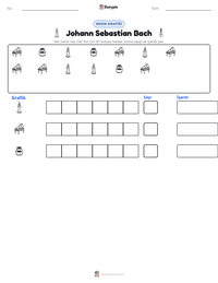 Johann Sebastian Bach yazdırılabilir çalışma sayfası önizlemesi