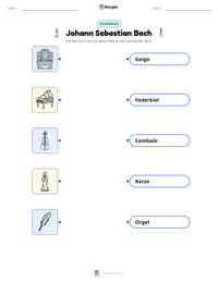 Johann Sebastian Bach druckbare Arbeitsblatt Vorschau