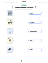 Johann Sebastian Bach printable worksheet preview
