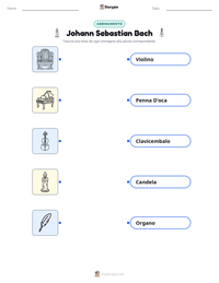 Anteprima della scheda stampabile di Johann Sebastian Bach