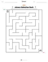 Johann Sebastian Bach printable worksheet preview