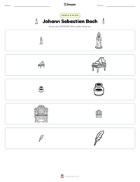 Johann Sebastian Bach druckbare Arbeitsblatt Vorschau