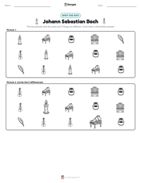 Johann Sebastian Bach printable worksheet preview