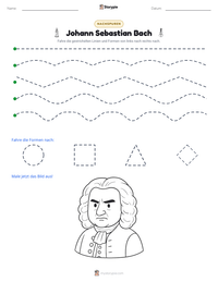 Johann Sebastian Bach druckbare Arbeitsblatt Vorschau
