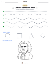 Johann Sebastian Bach printable worksheet preview