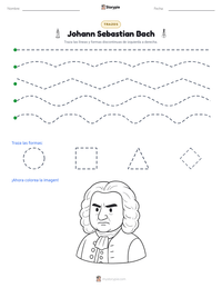 Vista previa de la hoja de trabajo imprimible de Johann Sebastian Bach