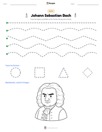 Aperçu de la feuille de travail imprimable Johann Sebastian Bach