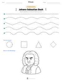 Johann Sebastian Bach afdrukbare werkblad voorbeeld