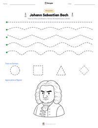 Prévia da folha de atividades imprimível Johann Sebastian Bach