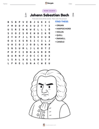 Johann Sebastian Bach printable worksheet preview
