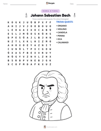 Anteprima della scheda stampabile di Johann Sebastian Bach