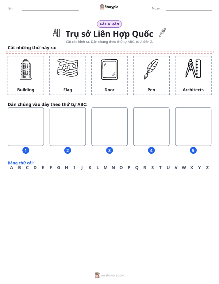 Cắt & Dán Chữ Cái