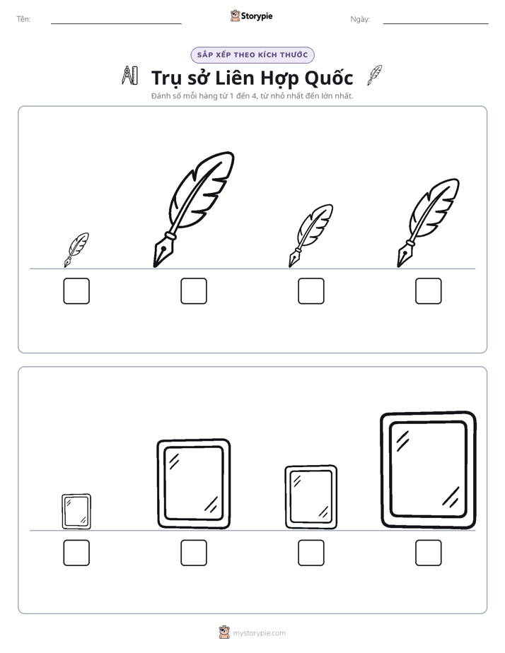 Thứ Tự Kích Thước