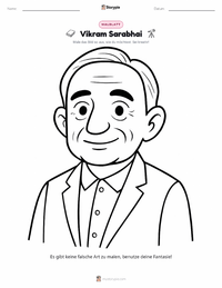 Vikram Sarabhai Malvorlage für Kinder