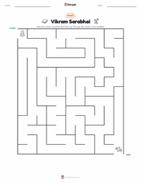Vikram Sarabhai printable worksheet preview