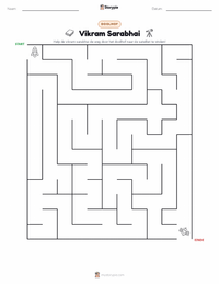 Vikram Sarabhai afdrukbare werkblad voorbeeld