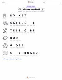 Vikram Sarabhai printable worksheet preview