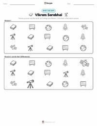 Vikram Sarabhai printable worksheet preview