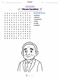 Prévia da folha de atividades imprimível Vikram Sarabhai