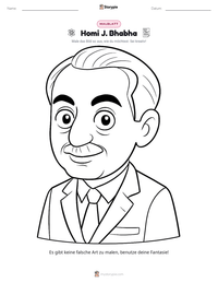 Homi J. Bhabha druckbare Arbeitsblatt Vorschau