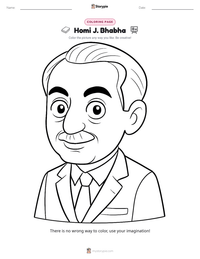 Homi J. Bhabha printable worksheet preview