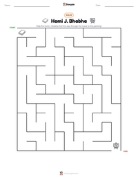 Homi J. Bhabha printable worksheet preview