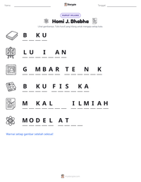 Prabaca lembar kerja cetak Homi J. Bhabha