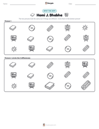 Homi J. Bhabha printable worksheet preview