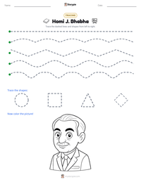 Homi J. Bhabha printable worksheet preview
