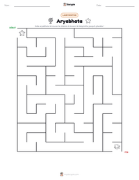 Aperçu de la feuille de travail imprimable Aryabhata