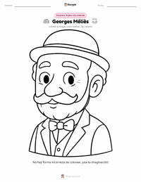 Página para colorear de Georges Méliès para niños