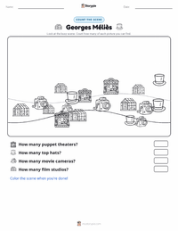Georges Méliès printable worksheet preview