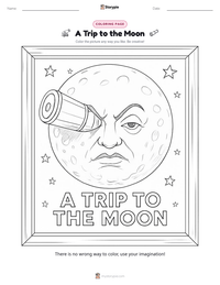 A Trip to the Moon printable worksheet preview