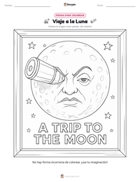 Vista previa de la hoja de trabajo imprimible de Viaje a la Luna
