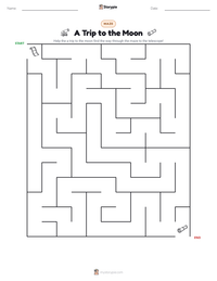 A Trip to the Moon printable worksheet preview