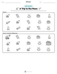 A Trip to the Moon printable worksheet preview