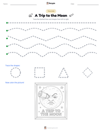 A Trip to the Moon printable worksheet preview
