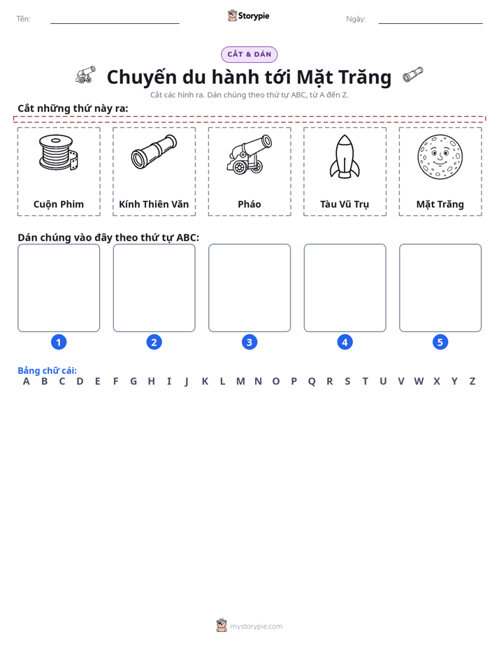 Cắt & Dán Chữ Cái
