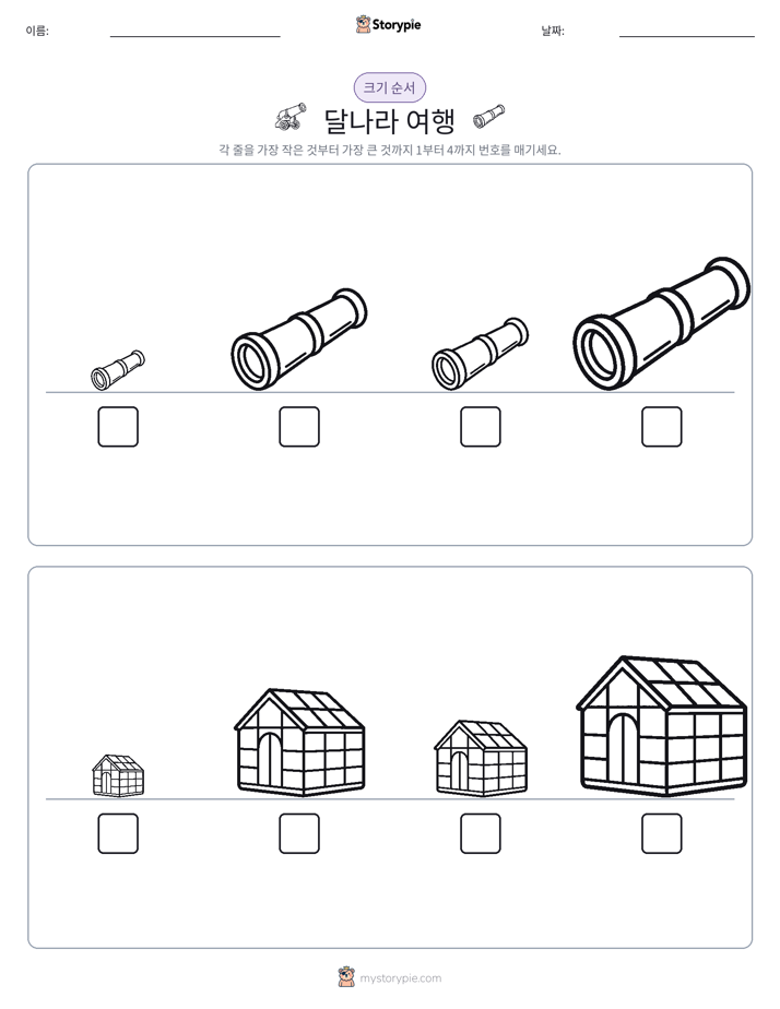 크기 순서