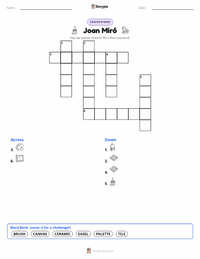 Joan Miró printable worksheet preview