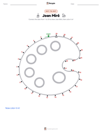 Joan Miró printable worksheet preview