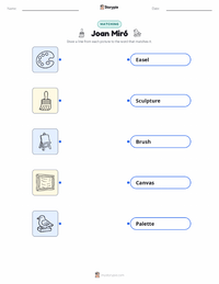 Joan Miró printable worksheet for kids