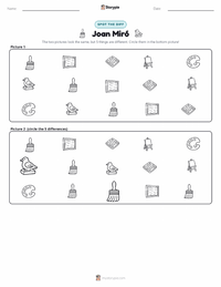 Joan Miró printable worksheet preview