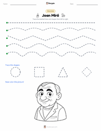 Joan Miró printable worksheet preview